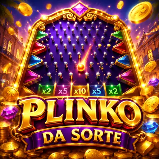 Bolas douradas caindo entre os pinos do tabuleiro de plinko