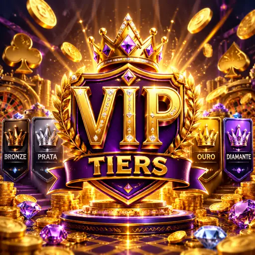 Cartões dourados representando os níveis de fidelidade do Clube VIP